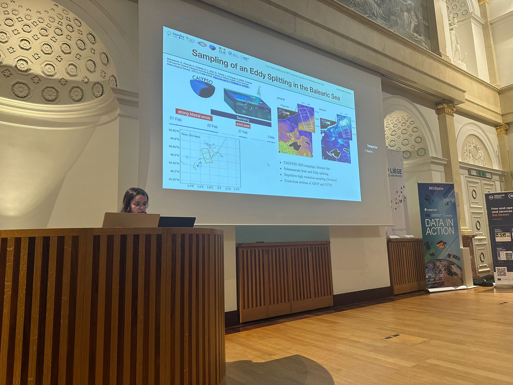 Cristina Martí-Solana at the 57th International Liège Colloquium on Ocean Dynamics